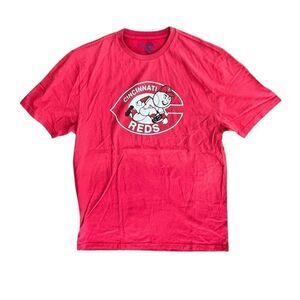 Cincinnati Reds Men's T-Shirt Size L‎ Red Vintage Style Graphic Wright & Ditson